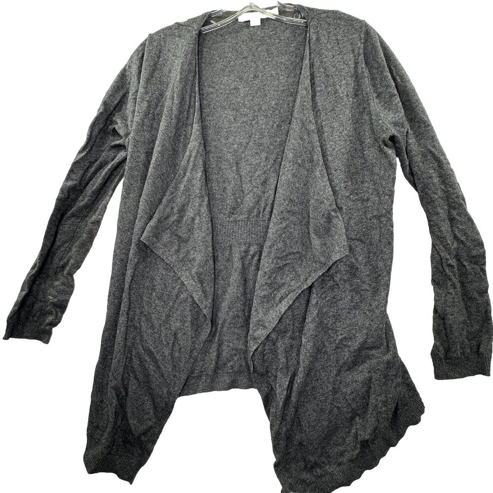 Boden‎ Open Sweater Womens 6 Gray Cashmere Angora Rabbit Blend Modest Minimal
